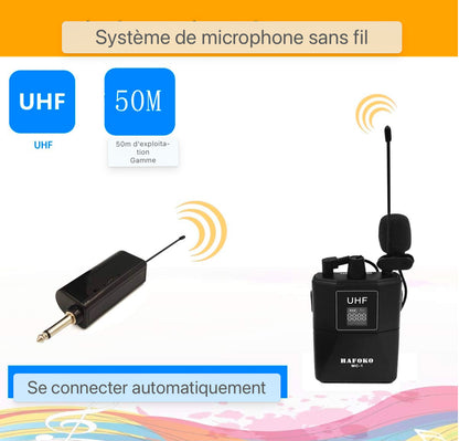 Microphone Lavalier sans fil 48 canaux UHF Caméra sans fil Microphone Lavalier sans fil Compatible pour DSLR Smartphone Caméra pour enregistrement vidéo Programme Hébergement Enseignement et entretien (occasion) excellent état