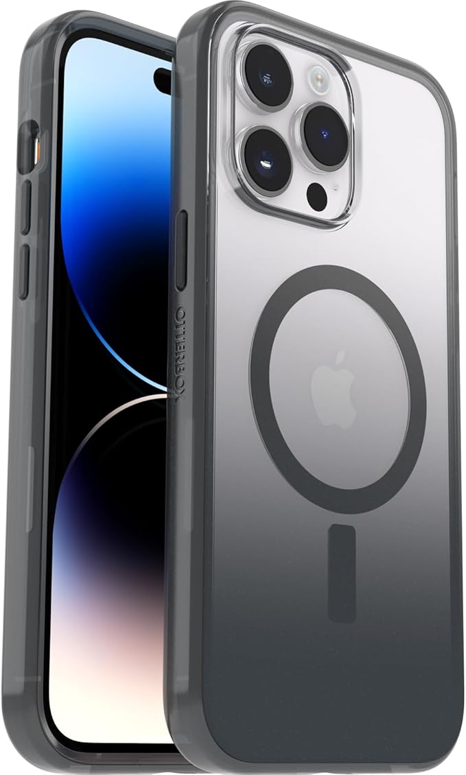 Otterbox Serie Clear Case avec MagSafe, Coque pour iPhone 14 Pro Max, Antichoc, Anti Chute, très Fine, supporte 2 x Plus de Chutes Que la Norme Militaire, Obsidian