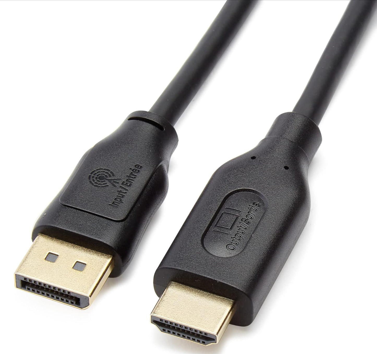 Amazon Basics Câble DisplayPort vers HDMI - 1,8 m, Lot de 10, Noir