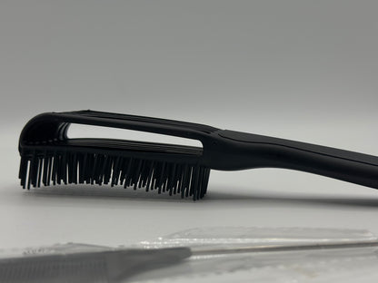 Kits 3 pièces peigne noir à huit griffes peigne en silicone souple pour cheveux bouclés secs et humides