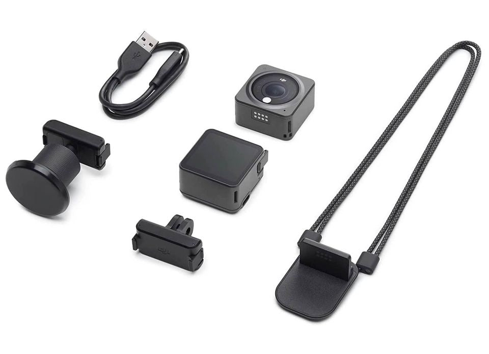 DJI Action 2 Dual-Screen Combo - Caméra d'action 4K avec un module d'extension de batterie, sceller