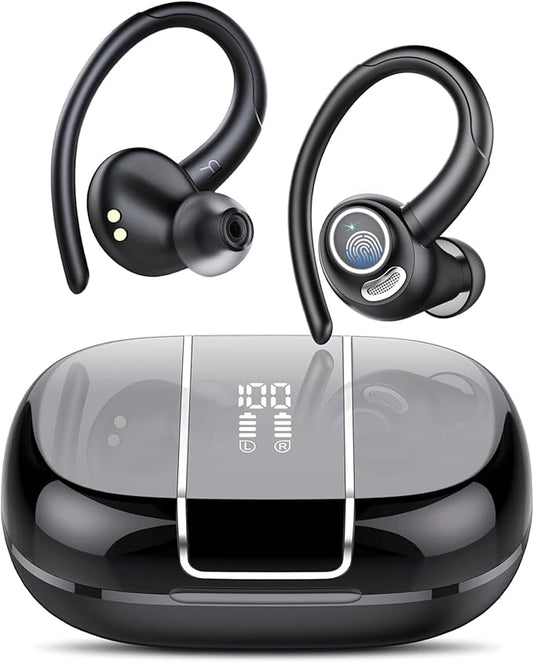 Écouteurs Bluetooth 5.3 Hi-FI Stéréo, 48H Ecouteur sans Fil Sport avec Antibruit CVC8.0 neuves