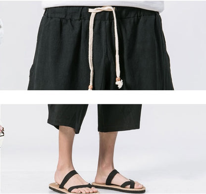 Pantalon Harem "Zen-Flow" – Style Chinois en Coton & Lin, Coupe Large & Relax