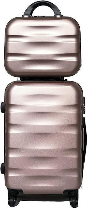 Valise Cabine avec Vanity, Marque Française (Champagne , Cabine & Vanity)