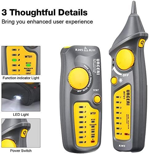 Détecteur de Câbles Electrique Testeur RJ45 RJ11 Traceur Câble Réseau Pratique à Opérer neuve
