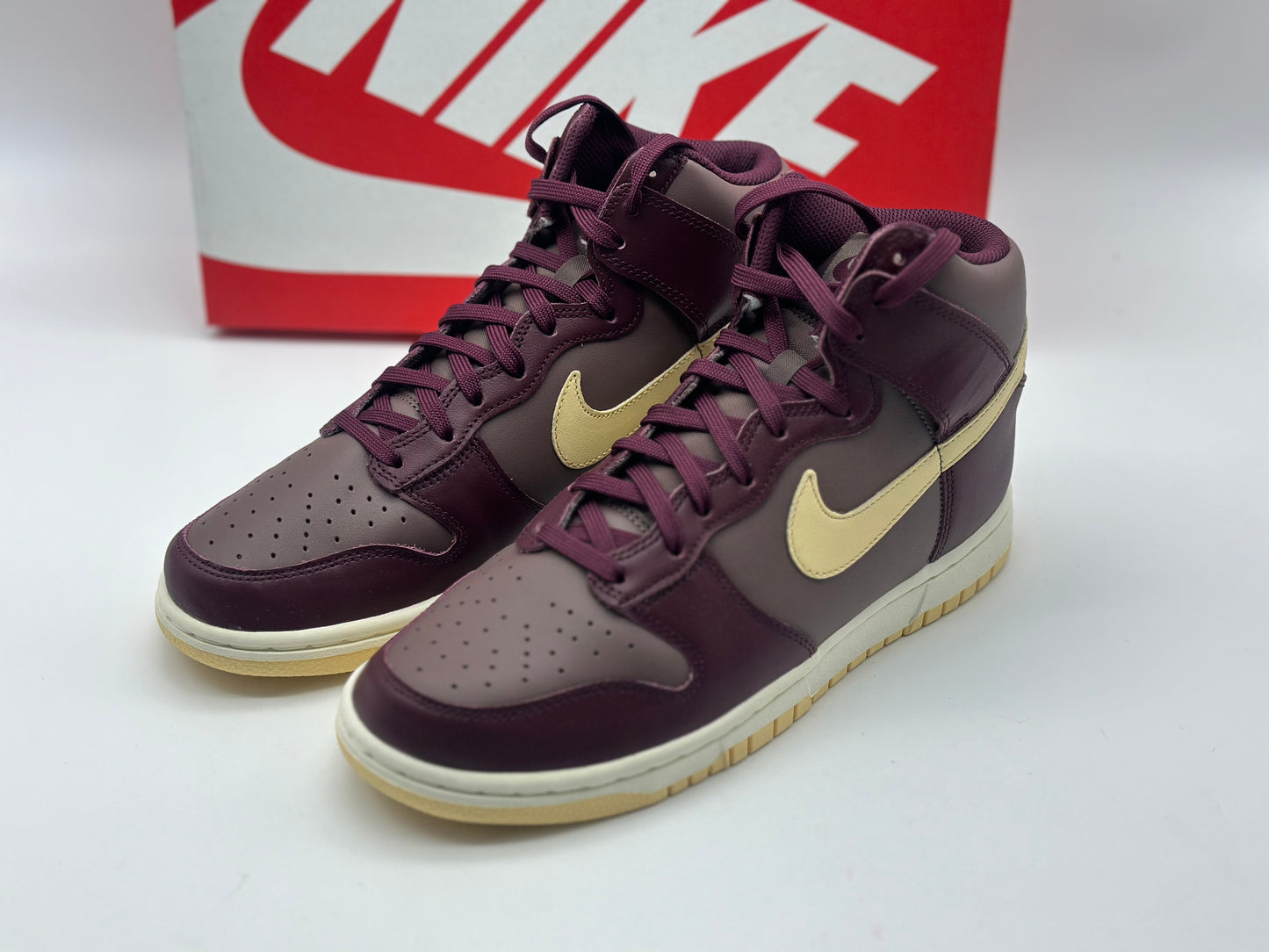 Nike - Dunk High - Baskets montantes - Éclipse prune et bordeaux nuit neuves taille 40,5