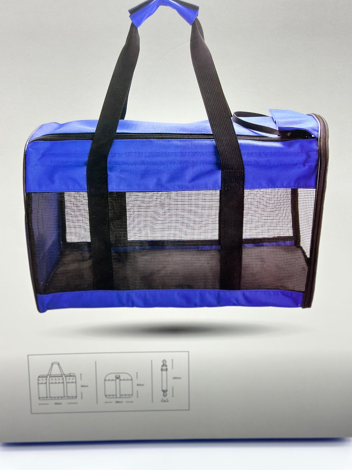 Sac de transport pour petit chien et chat bleu neuf