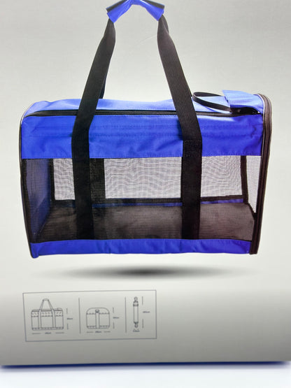 Sac de transport pour petit chien et chat bleu neuf