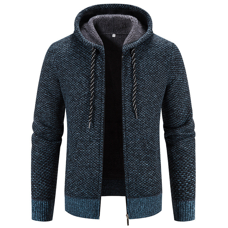 Manteau d'hiver Fermeture à glissière Couleur unie Manches longues Cordon de serrage avec capuche
