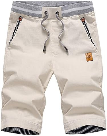 Short d'été décontracté en coton pour homme avec taille élastique et poches
Taille: S bleu