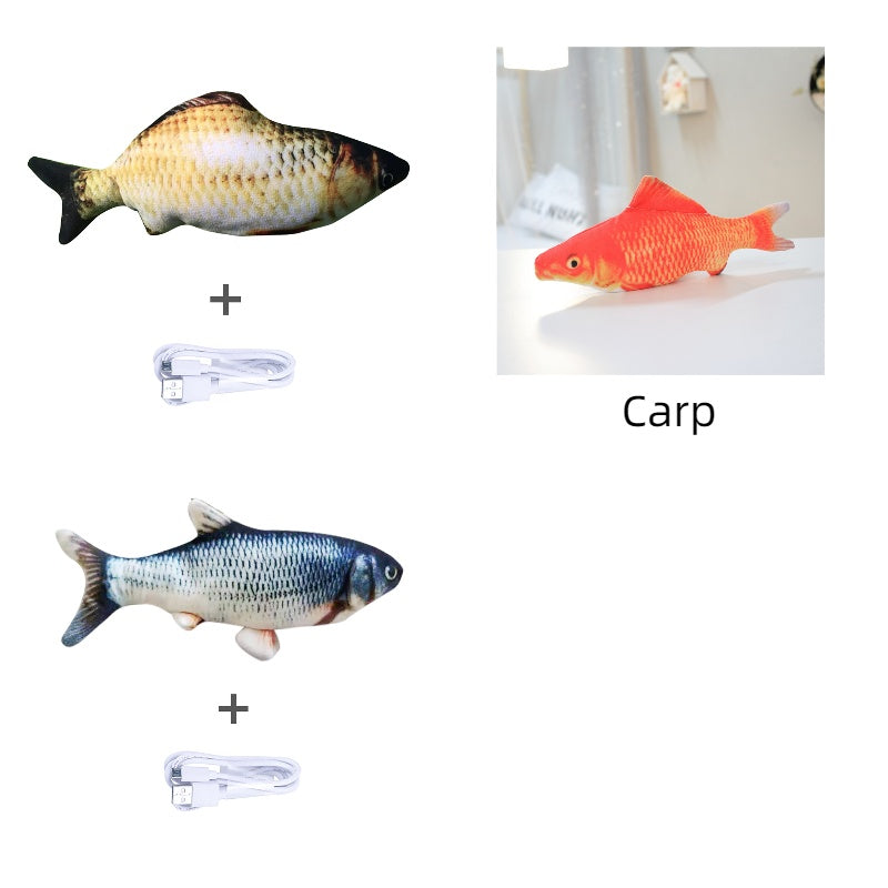 Poisson Interactif "Real-Flop" – Jouet Électrique Sautillant & Rechargeable USB