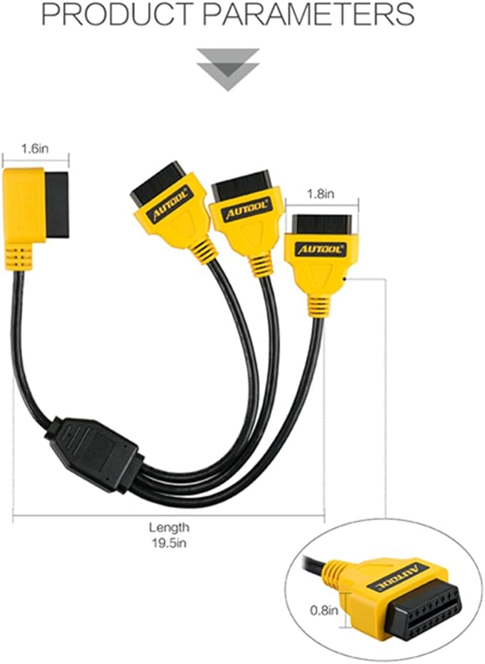 Câble d’extension OBD2 automobile mâle vers femelle neuf