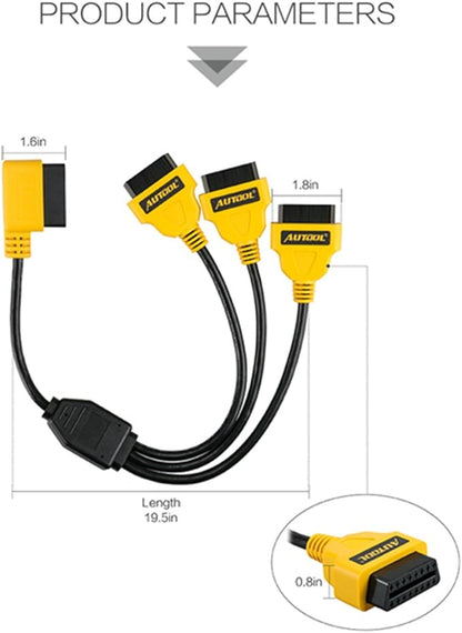Câble d’extension OBD2 automobile mâle vers femelle neuf