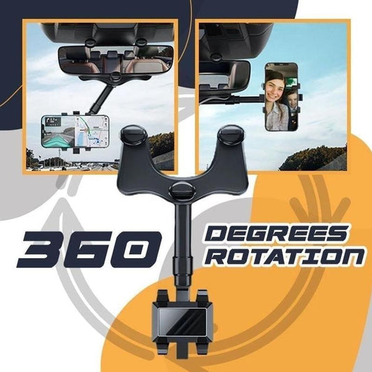 Support "Drive-View" – Support Téléphone Rétroviseur Rotatif 360° & Rétractable