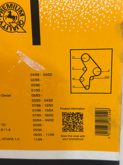 CONTITECH CT1061 Courroie de distribution
Nbr. dents: 136 25mm
Réf.: CT1061
EAN: 4010858081546