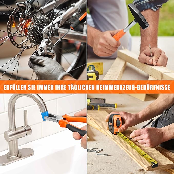 Mallette à Outils 56 pièces, Kit d’Outils - Pince,Tournevis et Jeu d'Outils - pour Bricolage à Domicile