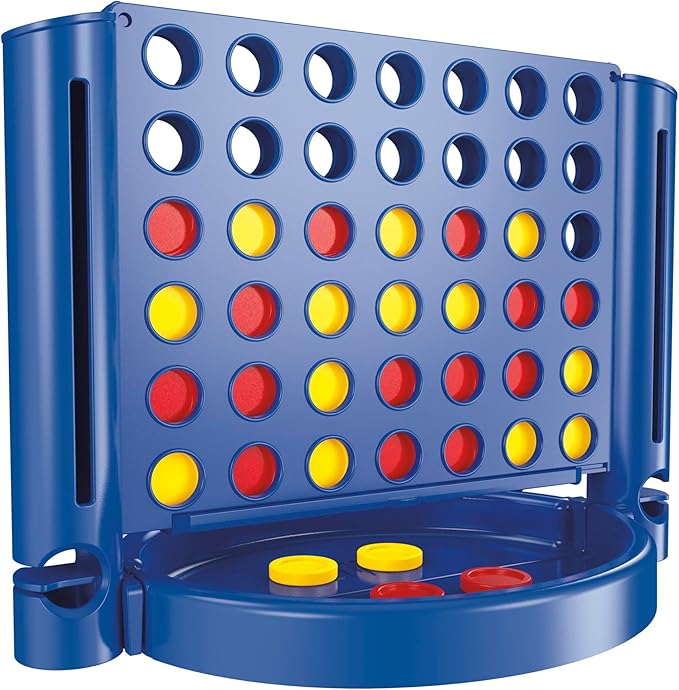 Gaming Puissance 4 édition Voyage, Jeu de société, Portable et multijoueur, Jeux de Voyage, Jeux d'empilement pour Enfants à partir de 6 Ans, Parfait pour l'été.