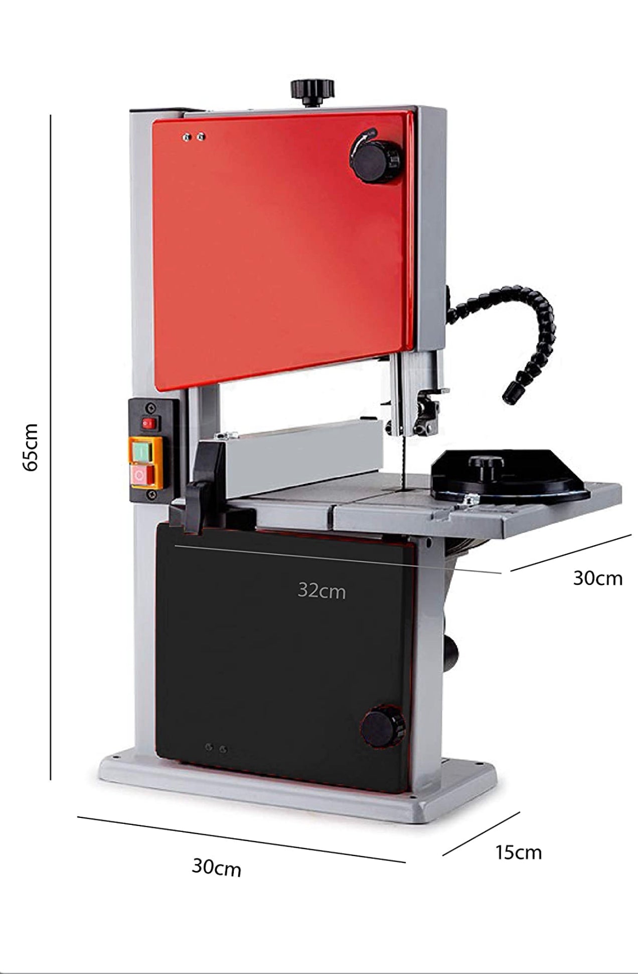 Scie à ruban 250W 1400rpm, 960m/min, table inclinable de haute précision à 45°