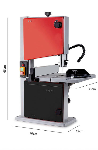 Scie à ruban 250W 1400rpm, 960m/min, table inclinable de haute précision à 45°