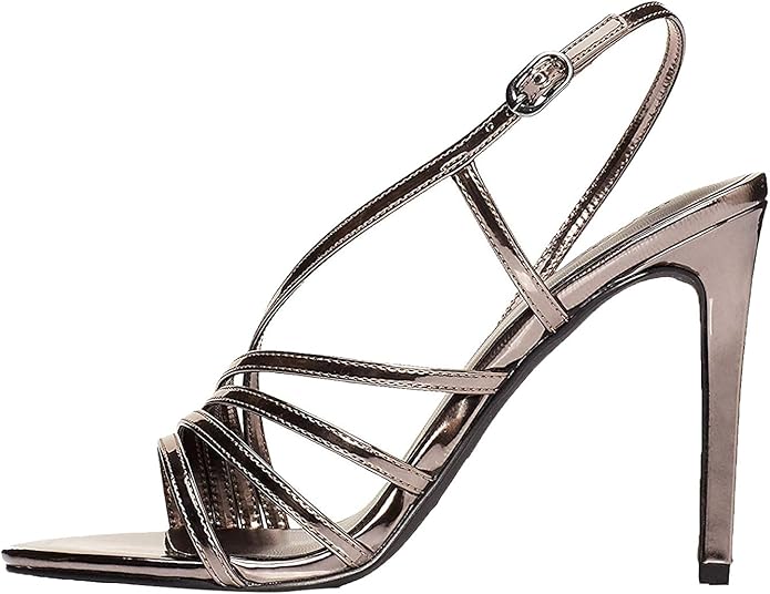FIND Assymetric Embellished Sandal Bout Ouvert, Noir (Black), 39 EU - Amazon Vine