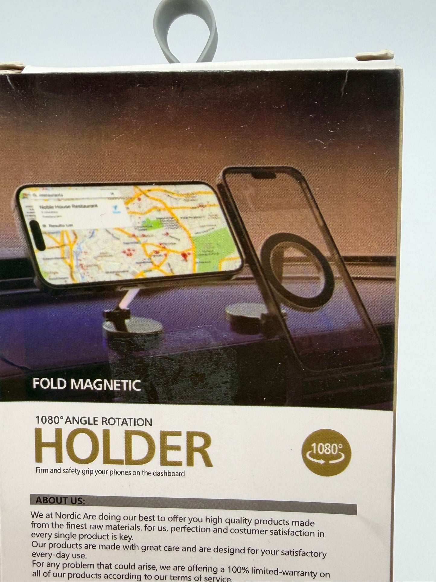 SokolOk Support magnétique pour voiture - Support magnétique pliable à 360° - Compatible avec tous les téléphones, Galaxy, smartphones, iPhone