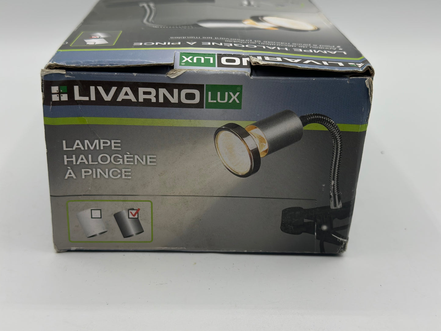 Lampe halogène à pince oriantable