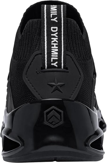 Chaussures de Sécurité Hommes Basket de Securite Femme Protection Acier Amorti Mode Confortable Legere Respirante Chaussure de Chantier(Noir G,44 EU)