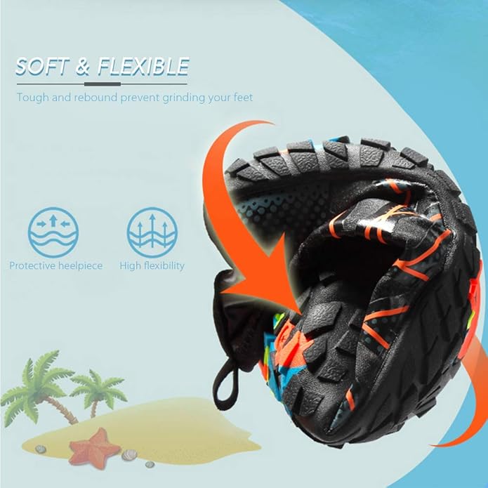 Lixada Chaussures Aquatiques Homme Femme Pieds Nus à séchage Rapide Chaussures Respirant Chaussures de Sport pour Marche Natation Plongée Surf Sport Aquatiques de Plage
