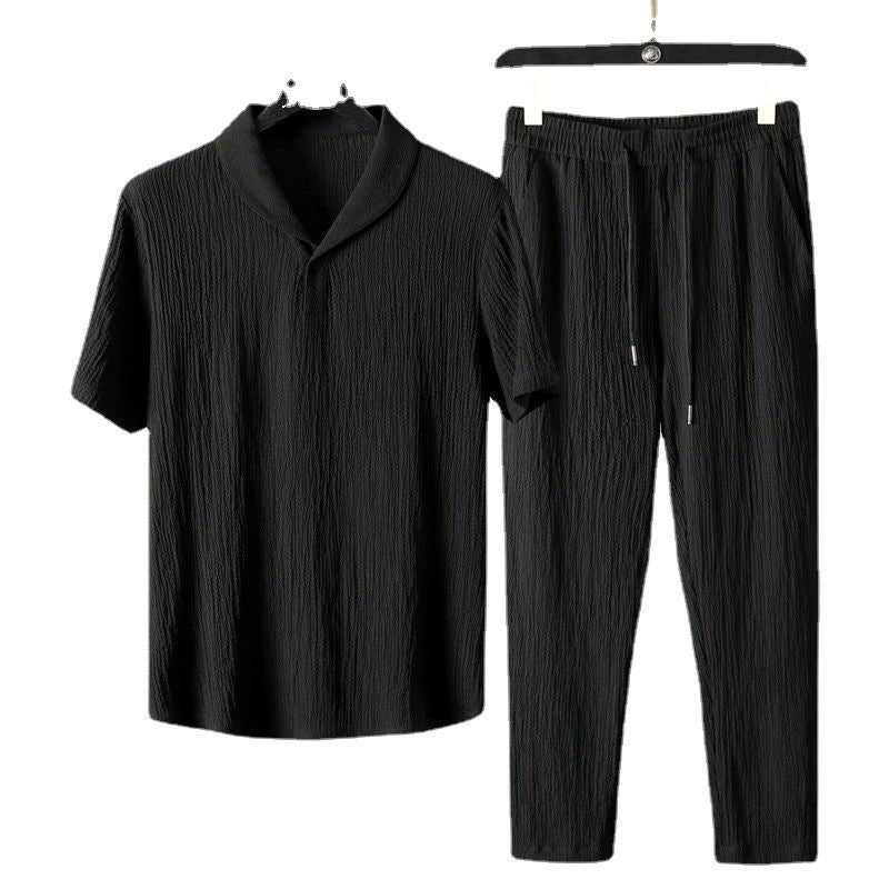 Ensemble "Aero-Ice" – T-shirt & pantalon en Soie de Glace Haute Performance