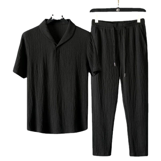 Ensemble "Aero-Ice" – T-shirt & pantalon en Soie de Glace Haute Performance