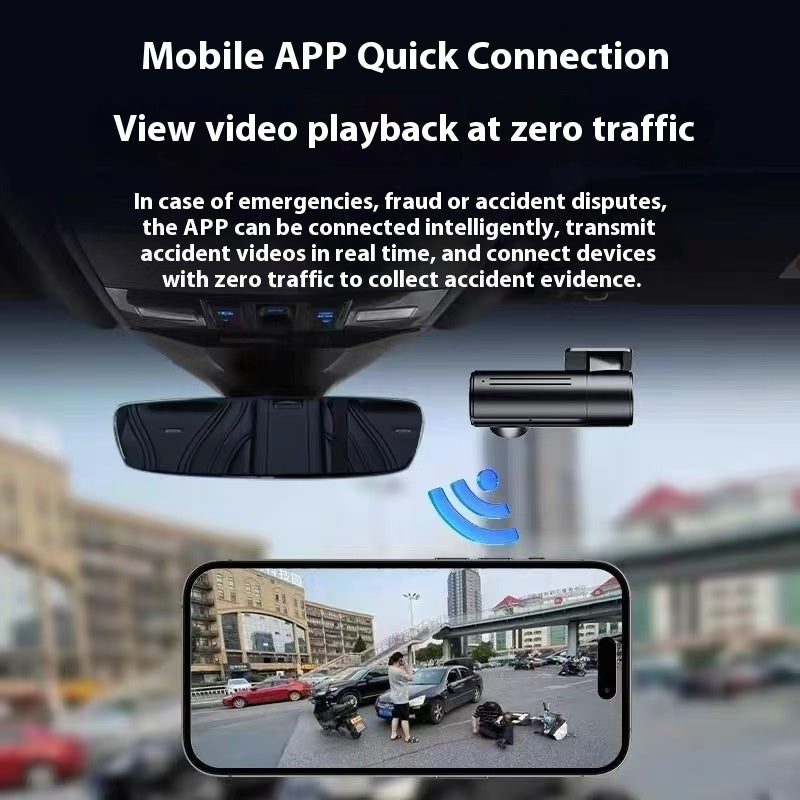 Camera embarquée dash cam Vision nocturne Voiture Surveillance de stationnement Vidéo