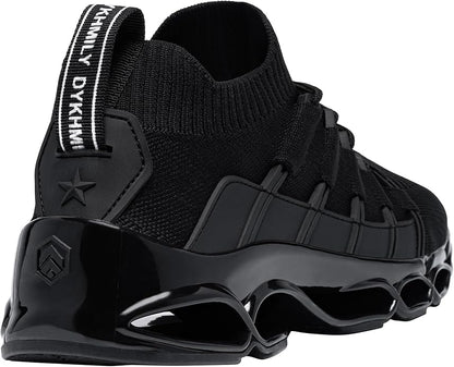 Chaussures de Sécurité Hommes Basket de Securite Femme Protection Acier Amorti Mode Confortable Legere Respirante Chaussure de Chantier(Noir G,44 EU)