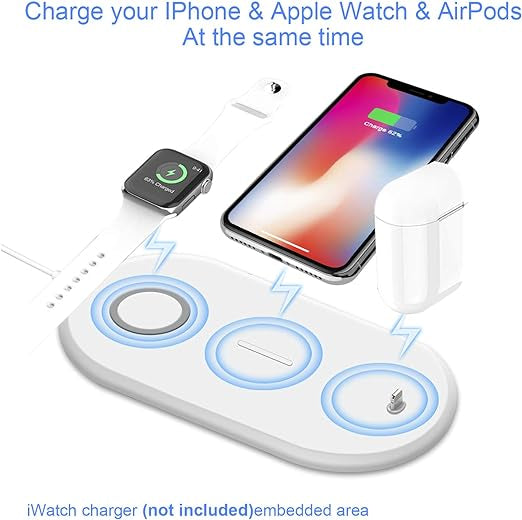 Chargeur à induction 3 en 1 Chargeur sans Fil Rapide, Fast Qi neuf
