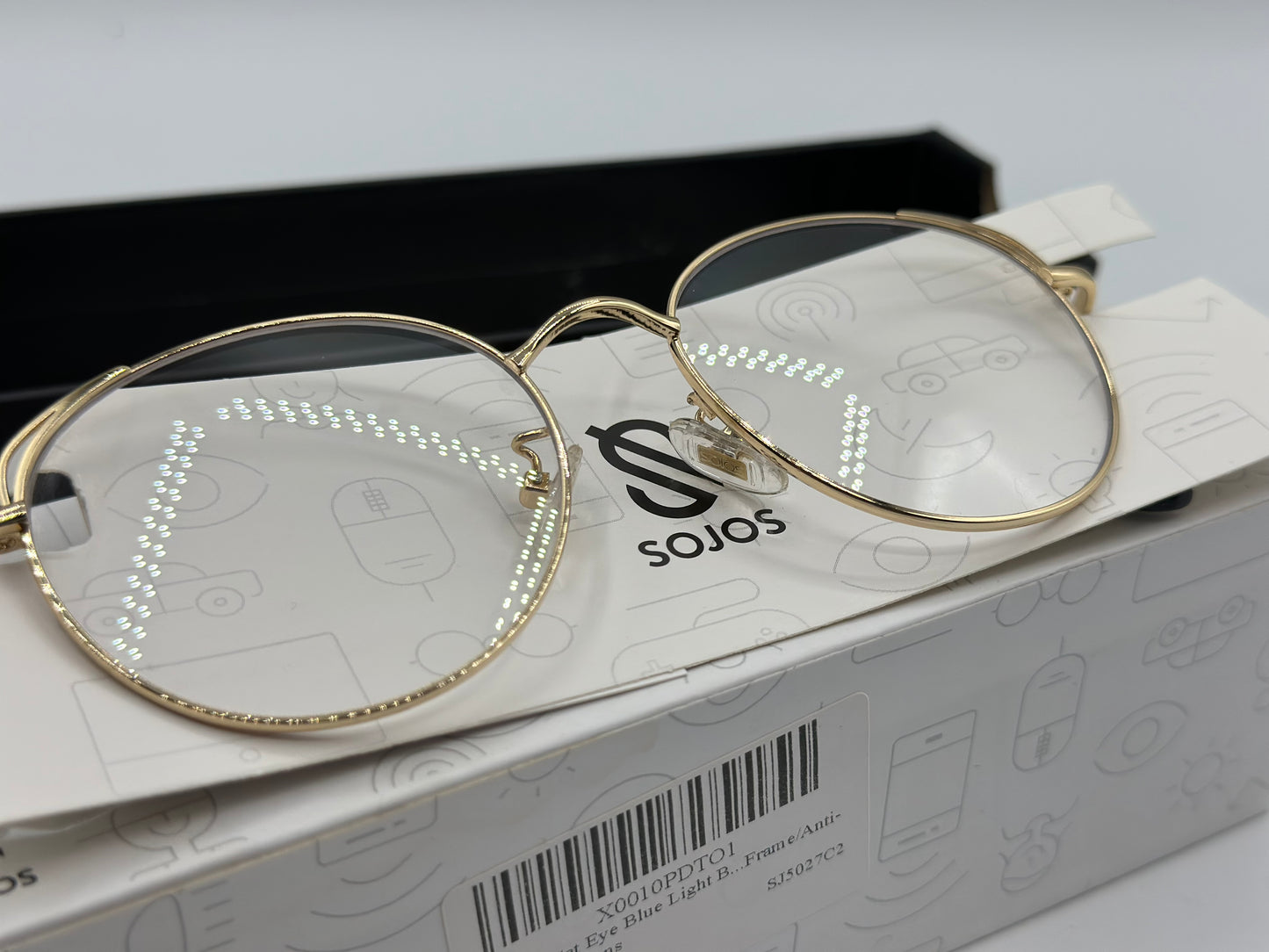SOJOS Lunettes Anti-Lumière Bleue Oeil De Chat Branchée métal Pour Femmes She Young
