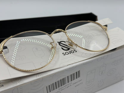 SOJOS Lunettes Anti-Lumière Bleue Oeil De Chat Branchée métal Pour Femmes She Young