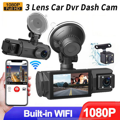 Dashcam "Triple-Guard HD" – 3 Lentilles (Avant, Intérieur, Arrière), WIFI & Vision Nocturne
Une vigilance absolue pour vous et votre véhicule