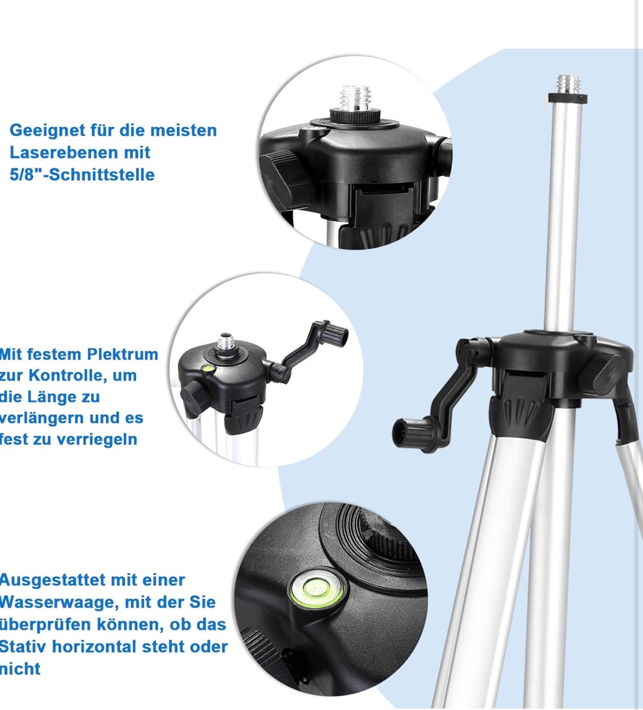 Laser lignes croisées avec trépied 4x360° 16 lignes laser lignes croisées 3 ° autonivelant avec support trépied,2 * 2400 mAh batteries et télécommande,support mural,cadre de levage