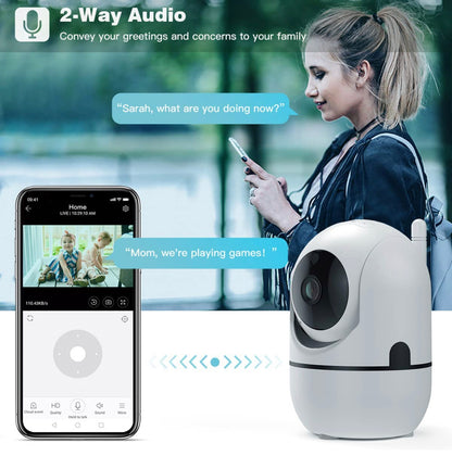 Caméra Surveillance IP WiFi 1080P FHD sans Fil 2,4 G Vision panoramique de sécurité avec détection M