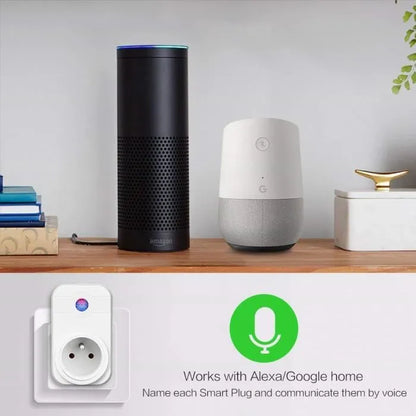Intelligente Prise,Prise Connectée WiFi Compatible avec Android iOS Alexa Prise Télécommandées de Smart Plug (lot de 2)