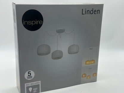 Suspension Linden, acier, beige, Diam.60 cm INSPIRE, E27 neuf