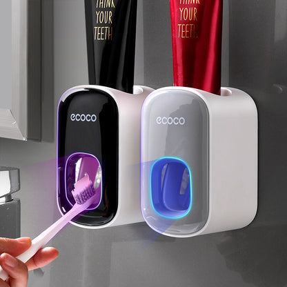 Distributeur "Smile-Press" – Porte-Dentifrice Automatique & Support Mural Antibacté
