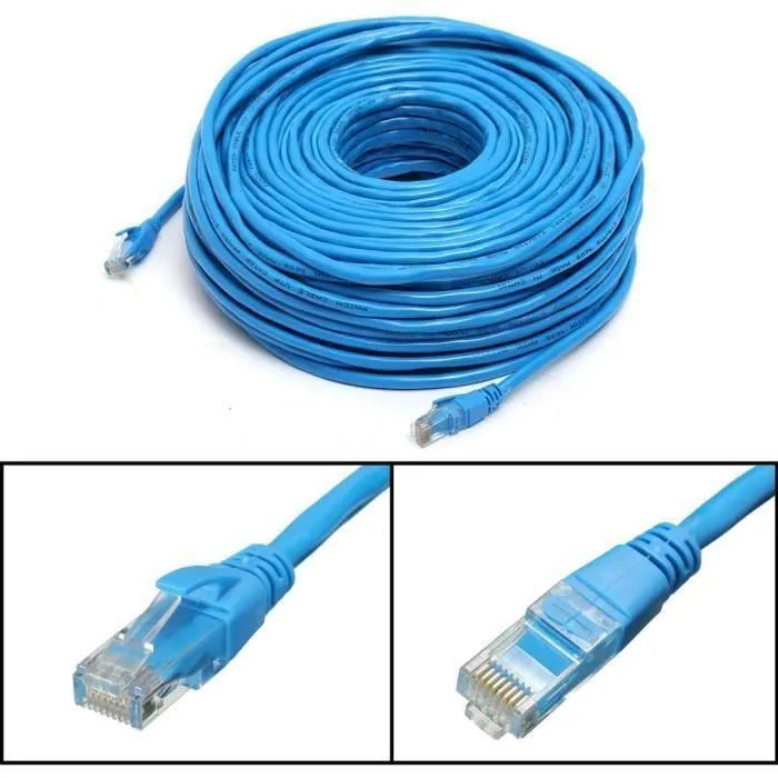 Câble Réseau 50M RJ45 CAT6 Ethernet LAN