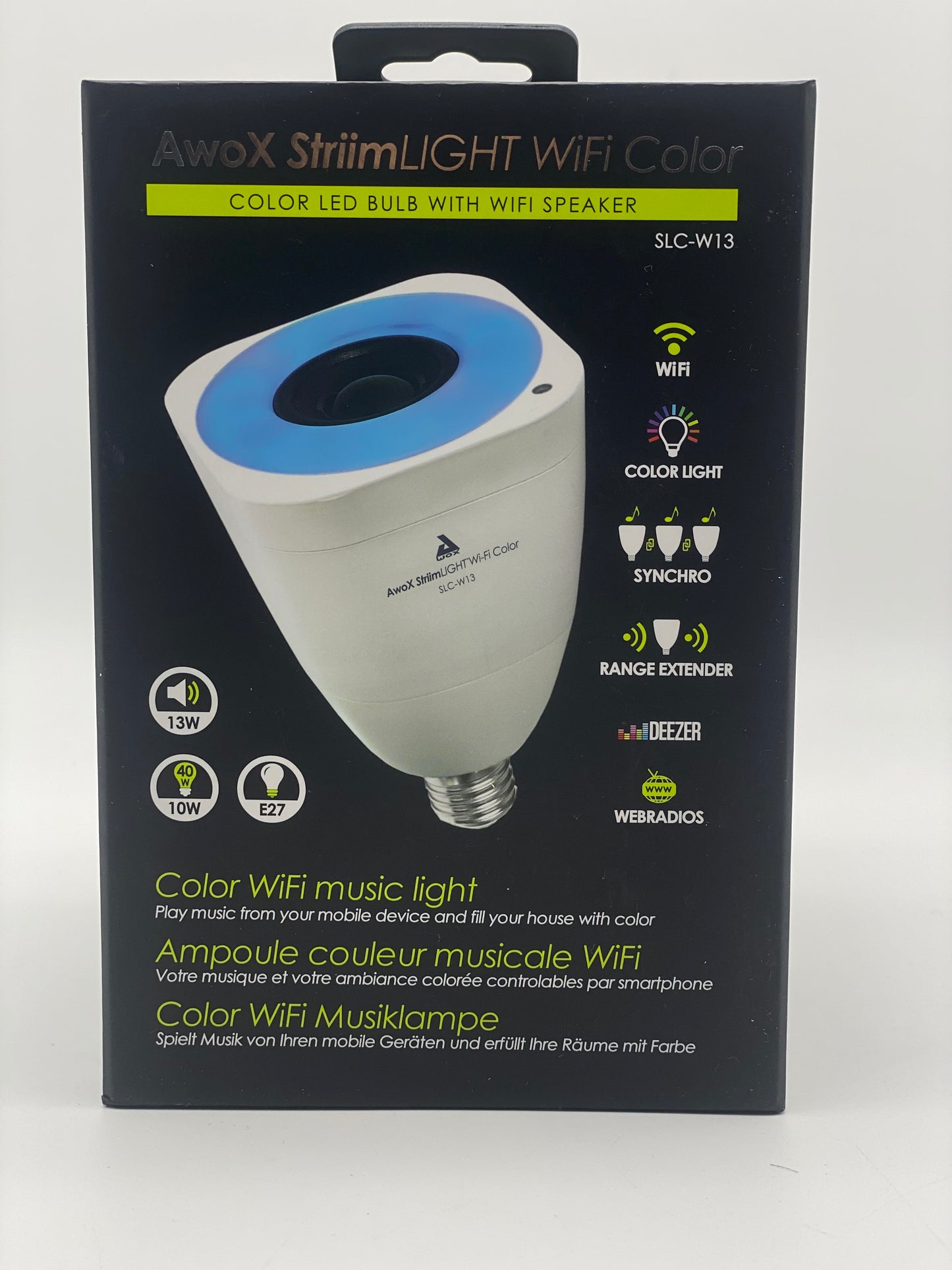 Ampoule WiFi AwoX StriimLIGHT avec haut parleur intégrée