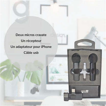 Jk products shopping online Micro Cravate sans Fil lavalier Compatible iPhone iPad Android iOS Smartphone Pc Microphone Plug and Play Enregistrement Live Stream Youtube