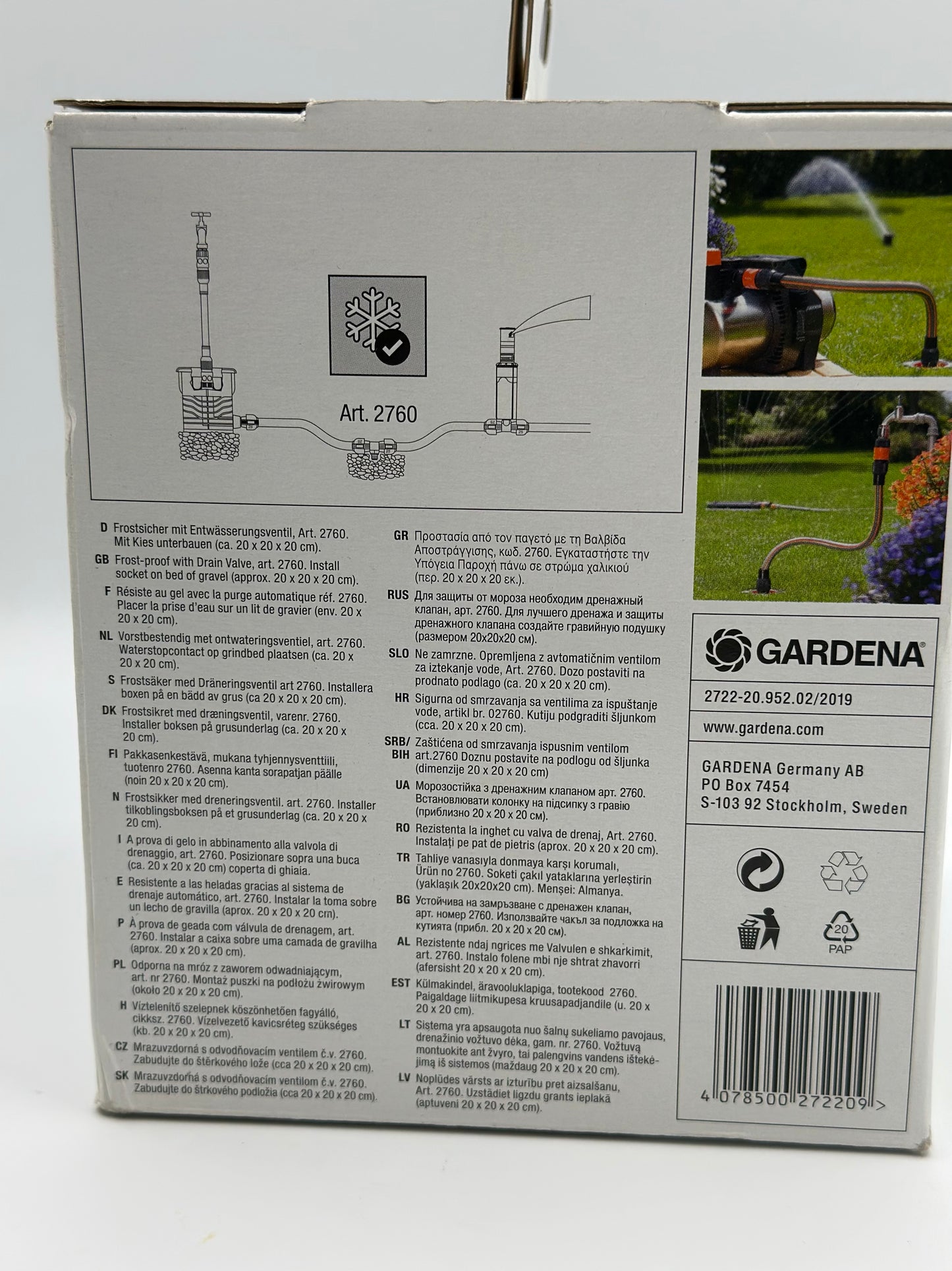 Vanne de régulation et d'arrêt Gardena