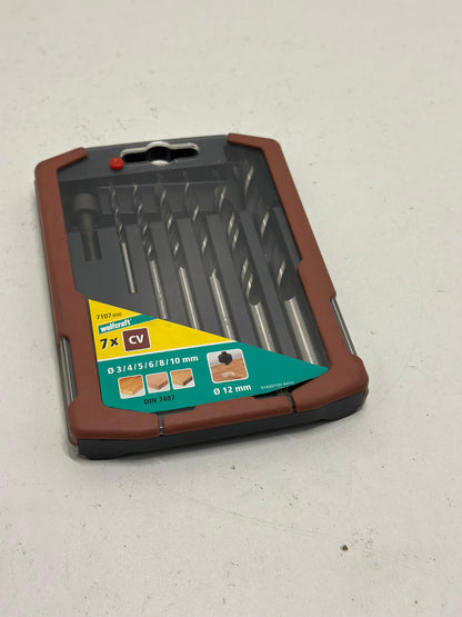 wolfcraft 7107000 Coffret M-6 Forets pour bois CV avec Fraisoir