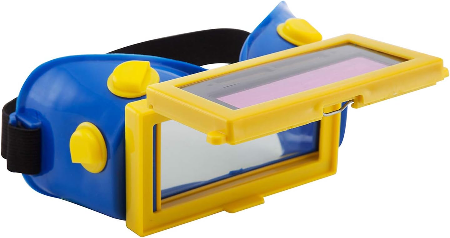 Lunettes de Soudure LCD Batterie Solaire Auto-obscurcissant/assombrissantes Lunette de Protection des Yeux pour Soudage avec Bande