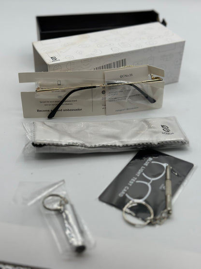 SOJOS Lunettes Anti-Lumière Bleue Oeil De Chat Branchée métal Pour Femmes She Young