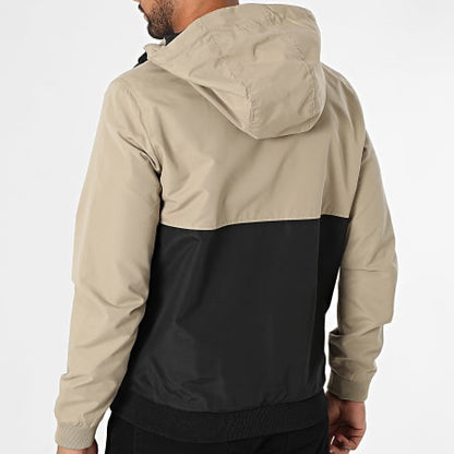 JACK AND JONES
Veste Zippée Capuche Rush Beige Noir Blanc