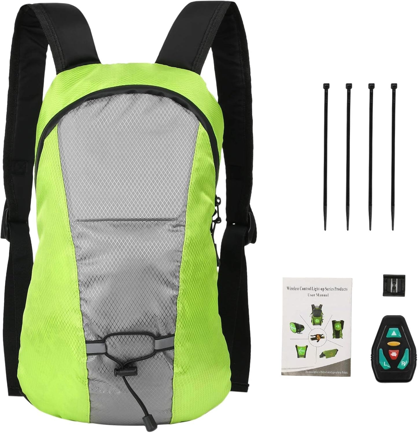 Sac À Dos Réfléchissant Léger USB Rechargeable Indicateur de Direction du Signal Lumineux sans Fil neuf